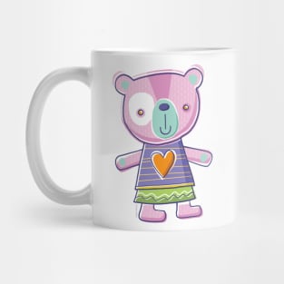 Pink Teddy Bear Cartoon Mug